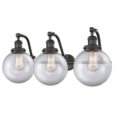 Innovations Lighting 3 Light Beacon 28 Inch Bathroom Fixture, 689880 515-3W-OB-G202-8